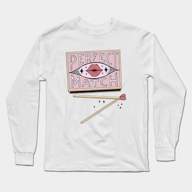 Perfect Match Long Sleeve T-Shirt by Barlena